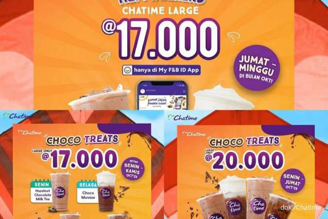 Promo Chatime Oktober 2023, Choco Treats Ukuran Large Rp 17.000