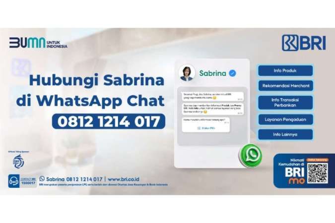 Butuh Info Cepat Lokasi ATM BRI? Asisten Virtual BRI Sabrina Siap Membantu