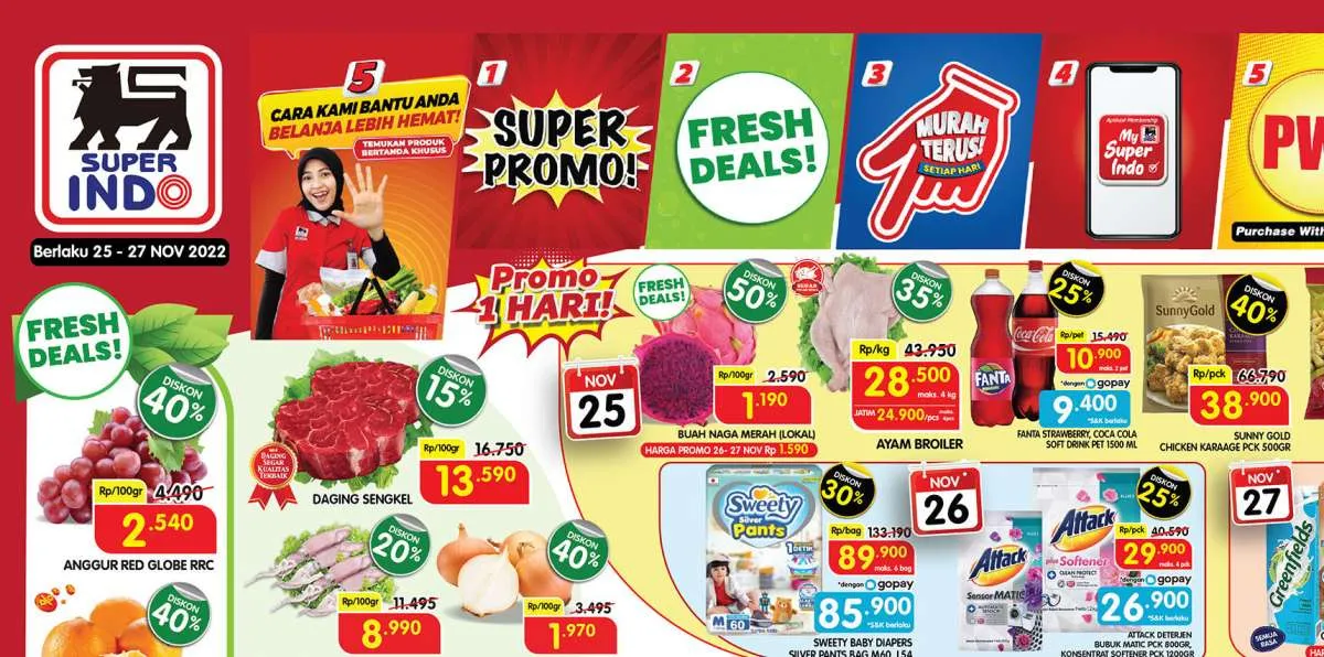 Harga Promo JSM Superindo 25-27 November 2022, Diskon Besar Jelang Akhir Bulan