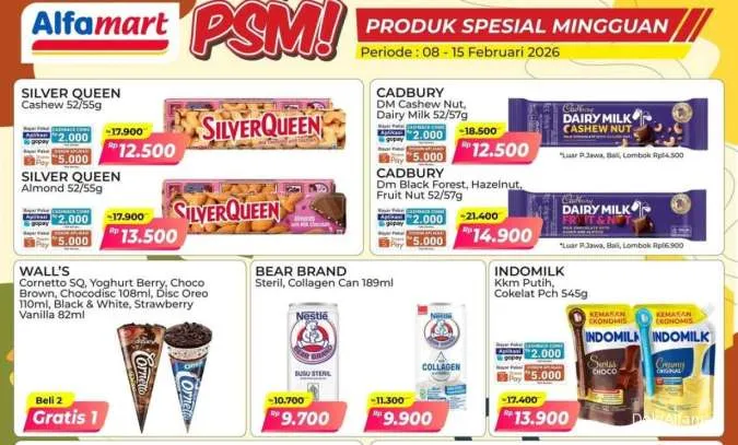 Promo PSM Alfamart Periode 16-23 Maret 2026, Es Krim Wall's Cup Beli 2 Gratis 1