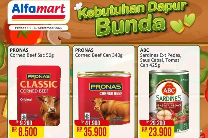 Promo Alfamart Kebutuhan Dapur 16-30 September 2025, Ada Kornet hingga Saus Hot Lava