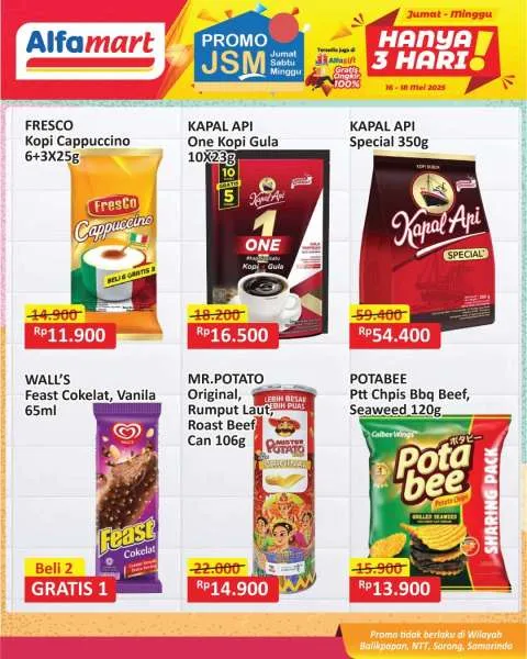 Promo JSM Alfamart Periode 16-18 Mei 2025