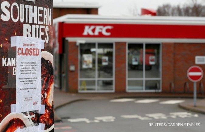KFC Inggris kekurangan ayam, polisi pusing curhatan warga