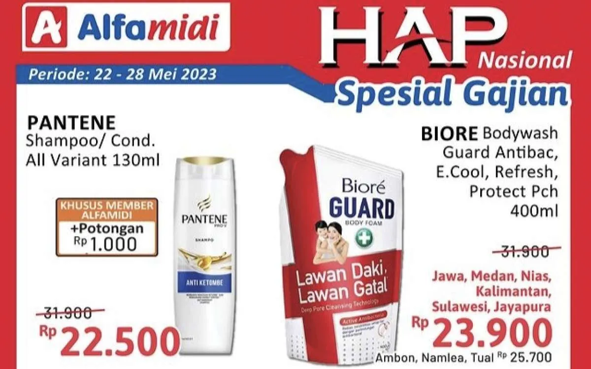Katalog Promo Alfamidi Hemat Satu Pekan Spesial Gajian Periode 22-28 Mei 2023