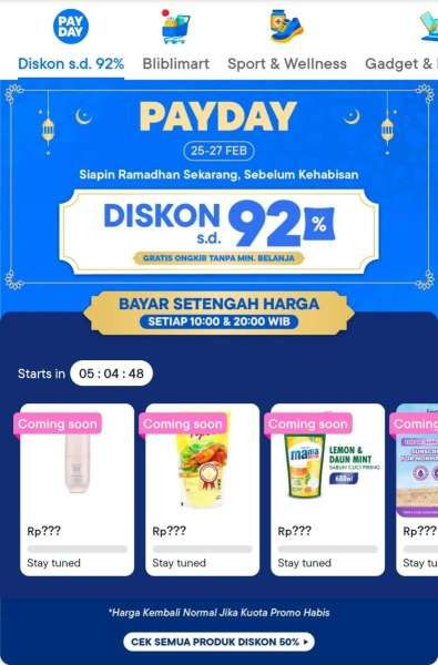 Promo Blibli Payday 25-27 Februari 2025