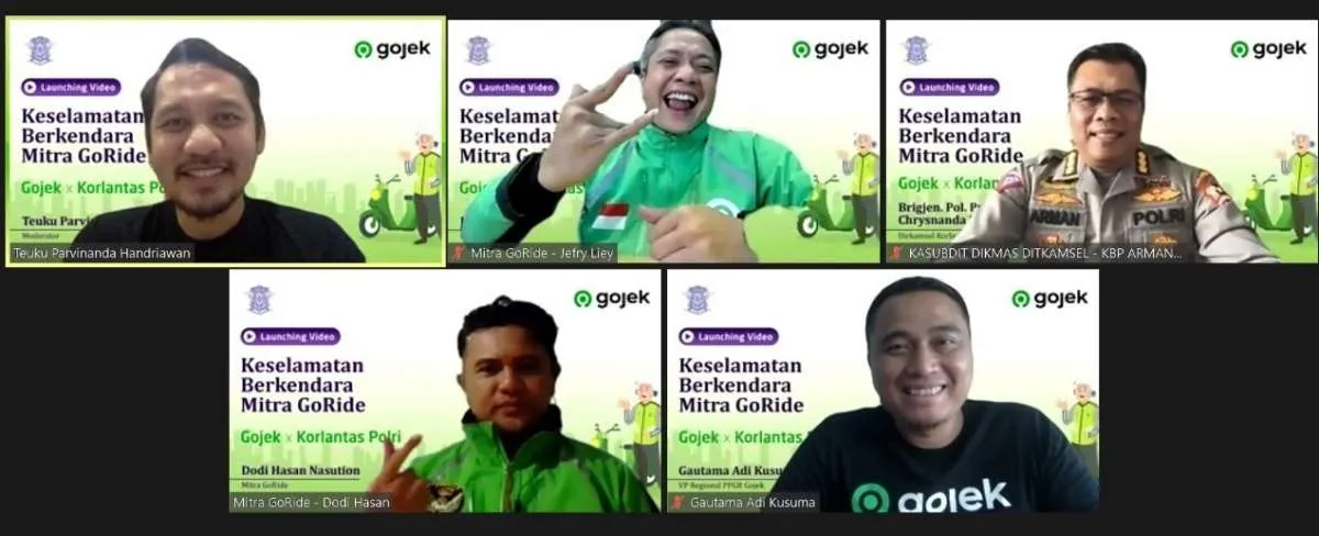 GOJEK berkolaborasi dengan Korlantas POLRI berikan pelatihan keselamatan online 