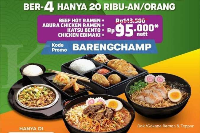 Promo Gokana 16-23 Oktober 2021, Makan 4 Porsi Cuma Rp 95.000 nett via GrabFood