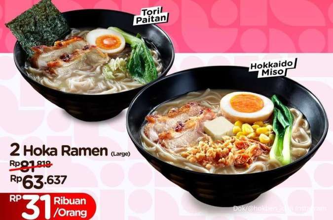 Promo HokBen 2.2 Sampai 5 Februari 2025, 2 Ramen Large Lebih Murah Berakhir Hari Ini