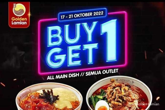 Promo Golden Lamian Beli 1 Gratis 1 Semua Menu, Berlaku hingga 21 Oktober 2022