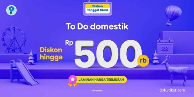 Promo Tiket.com hingga 3 Februari 2023, Diskon To Do Domestik Rp 500.000