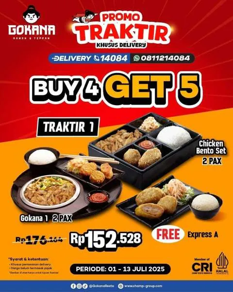 Promo Traktir 1 Gokana Buy 4 Get 5 Juli 2025