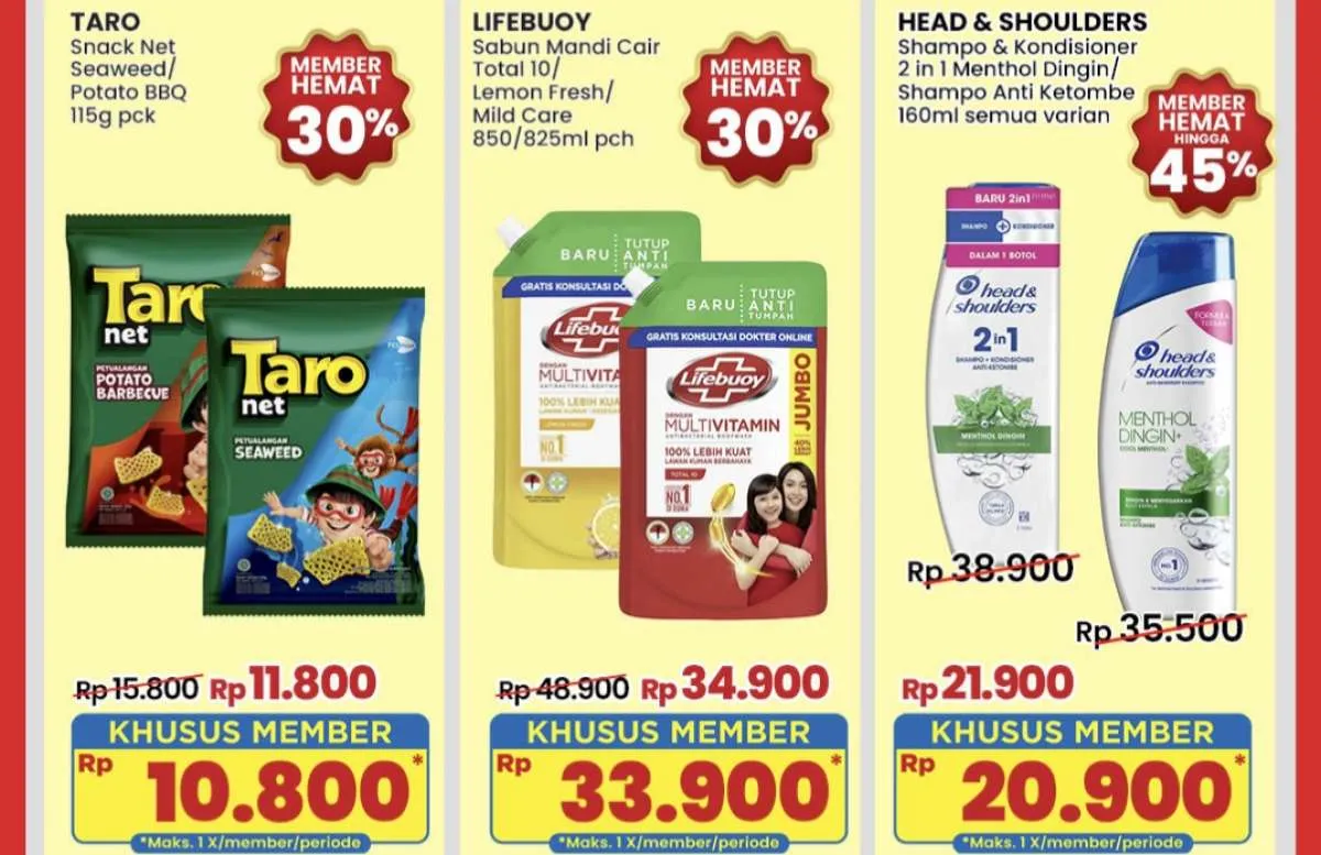 Promo JSM Indomaret 21-23 Februari 2025, Pasta Gigi-Sampo Diskon s/d 45%