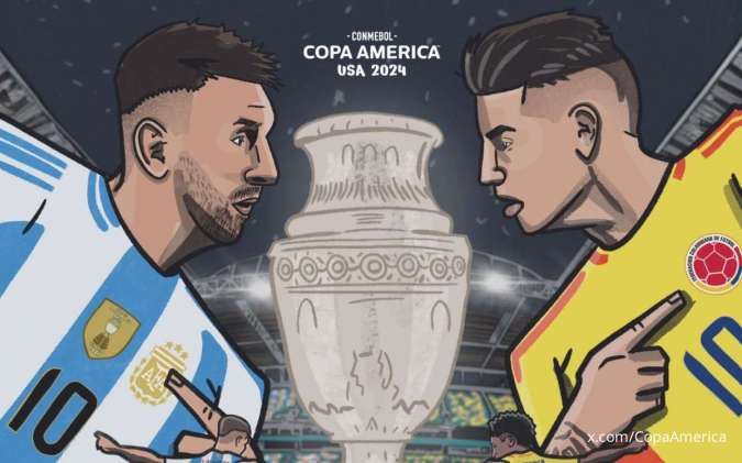 Live Streaming Copa America 2024: Argentina vs Kolombia, Senin (15/7)