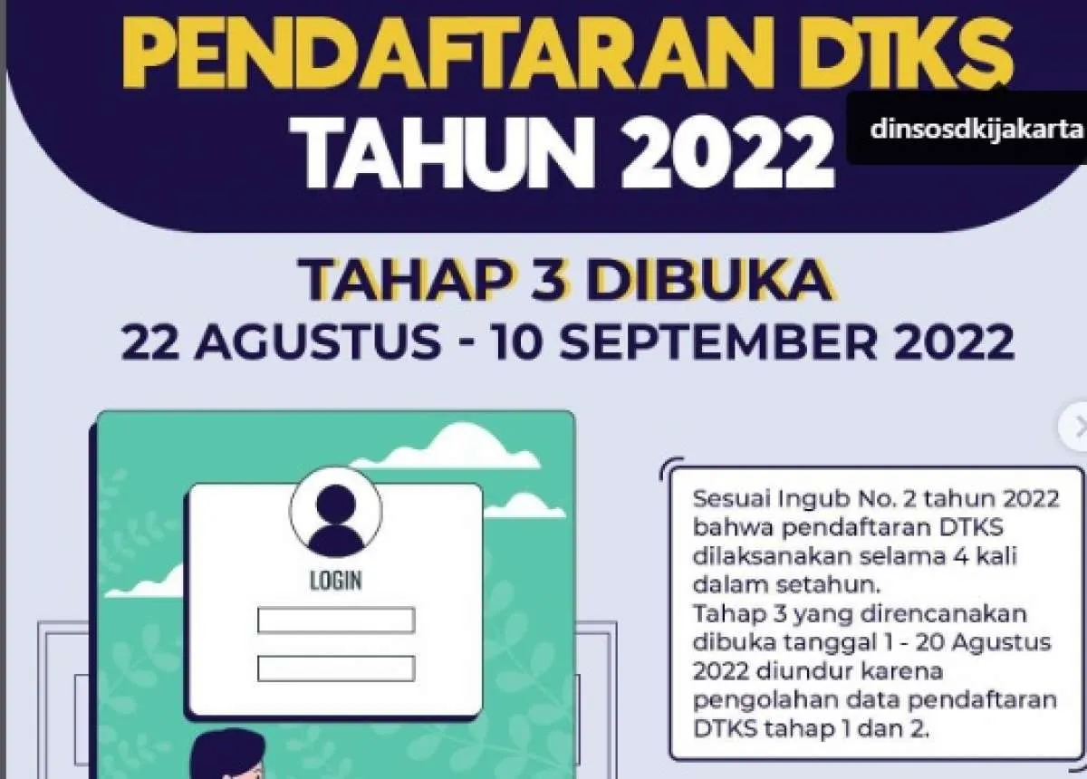 Buka https://dtks.jakarta.go.id/, Ini Cara Daftar DTKS Tahap 3 dan Syaratnya