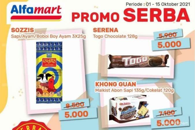 Promo Alfamart 1-15 Oktober 2021, Dapatkan Aneka Makanan Ringan Serba Rp 5.000