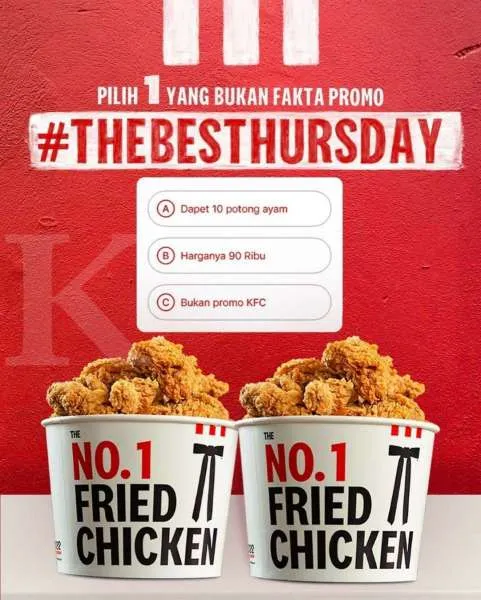 Promo KFC The Best Thursday TBT 30 September 2021