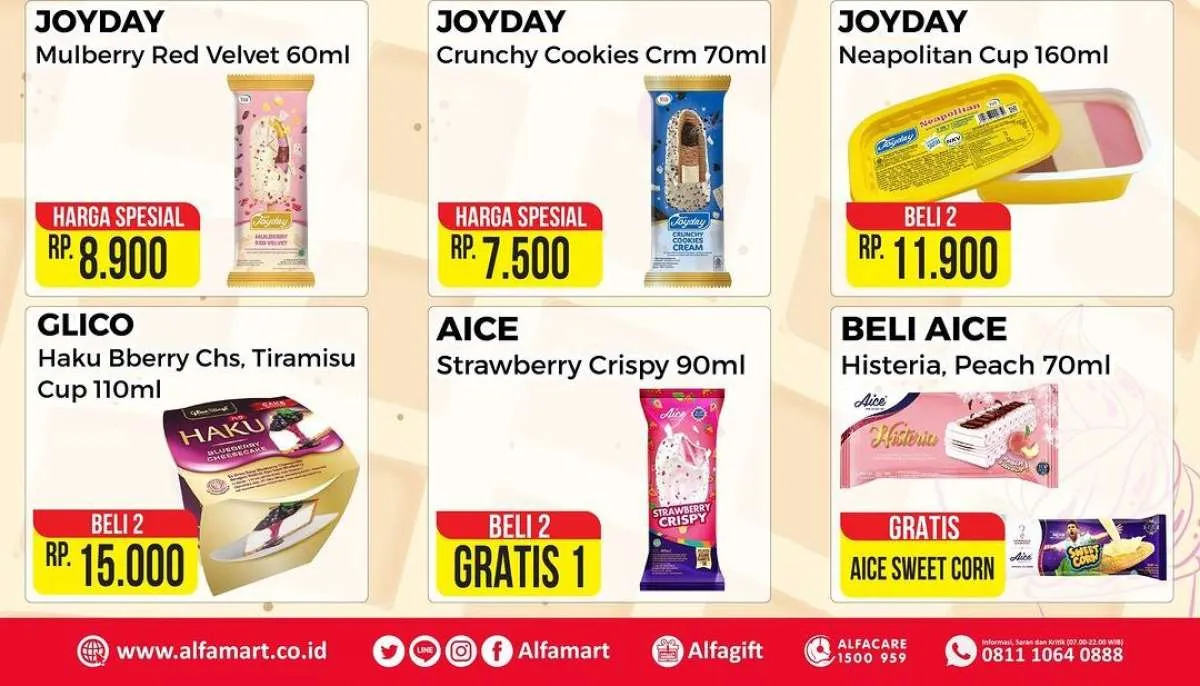 Promo Es Krim di Alfamart-Indomaret Agustus 2024, Ada Beli 2 Gratis 1 & Diskon 35%!