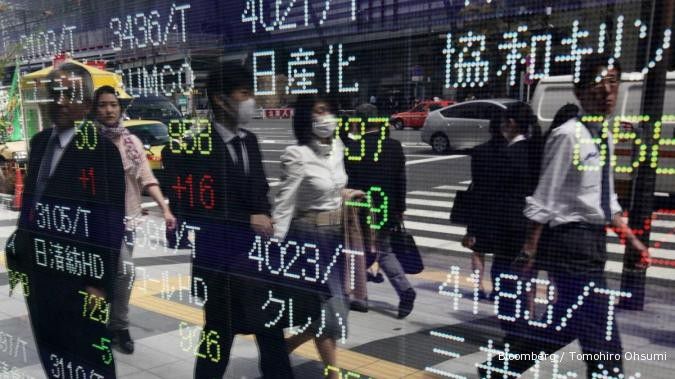 Bursa Asia bergerak naik-turun menunggu rapat BOJ