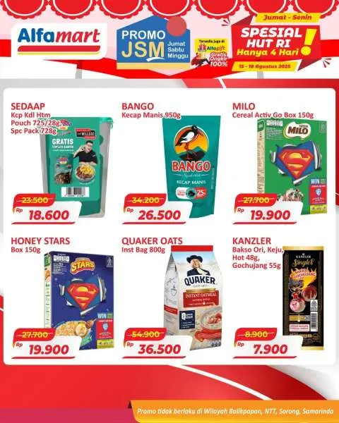 Promo JSM Alfamart Periode 15-18 Agustus 2025