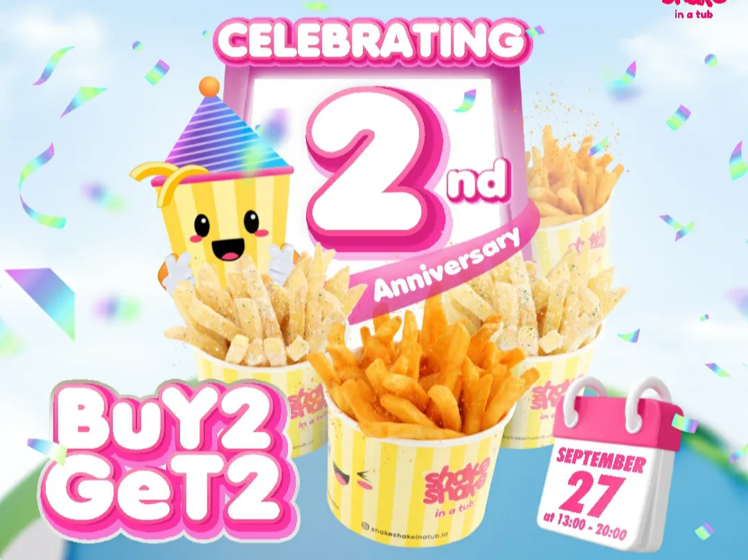 Promo Shake shake in a tub 2nd Anniversary: Buy 2 Get 2