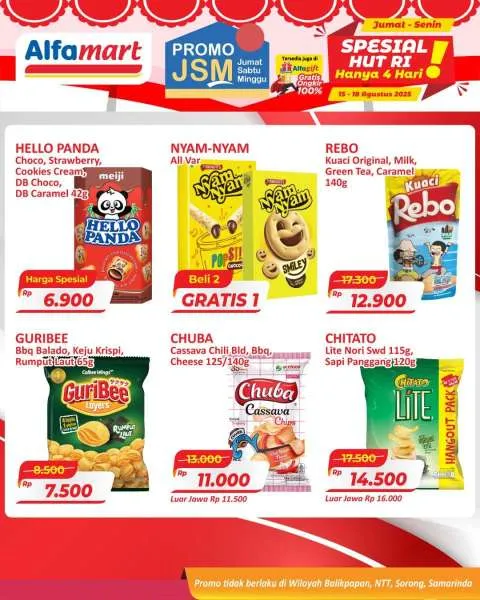Promo JSM Alfamart Periode 15-18 Agustus 2025