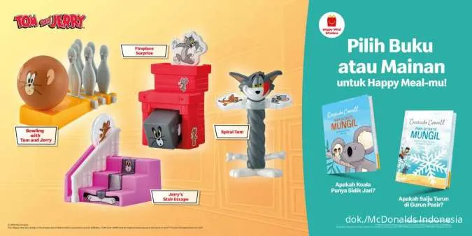 Promo McD Terbaru Mei 2023, Paket Happy Meal Seri Tom and Jerry 