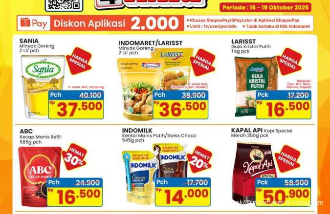 Promo Indomaret Weekend 16-19 Oktober 2025, Minyak Goreng & Kecap Hemat