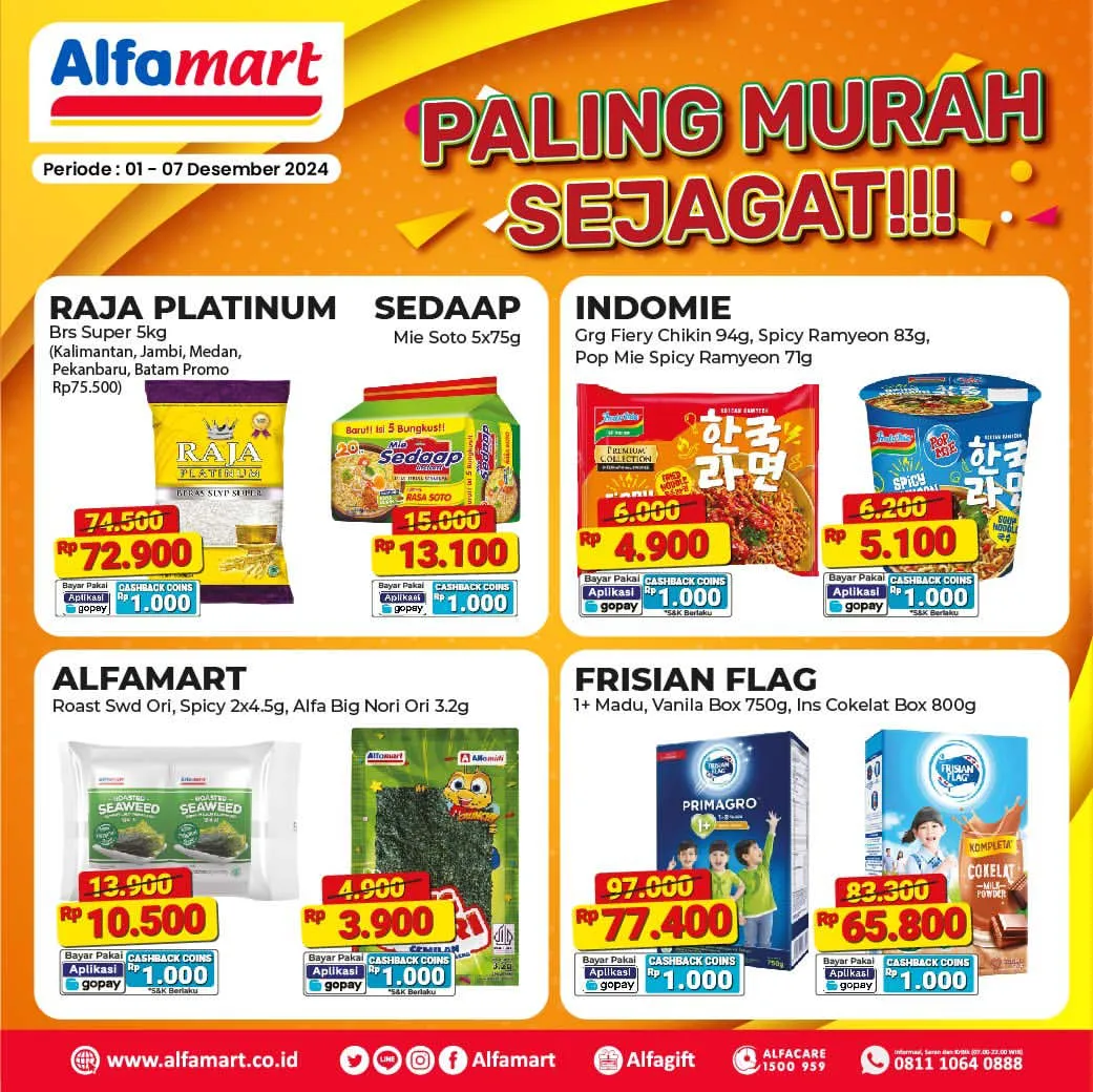 Promo Alfamart Paling Murah Sejagat Periode 1-7 Desember 2024
