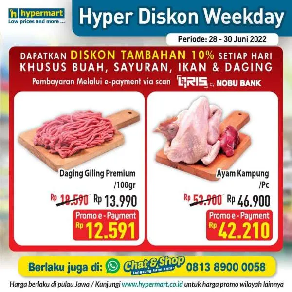 Promo Hypermart Hyper Diskon Weekday Periode 28-30 Juni 2022