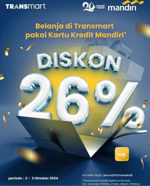 Promo HUT Mandiri 26 di Transmart