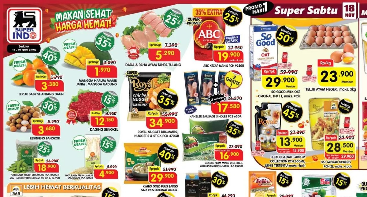 Promo JSM Superindo Terbaru 17-19 November 2023, Diskon 50% di Pertengahan Bulan
