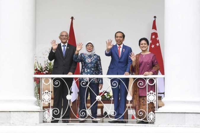 Jokowi puji kepedulian Presiden Singapura terhadap isu pendidikan dan perempuan