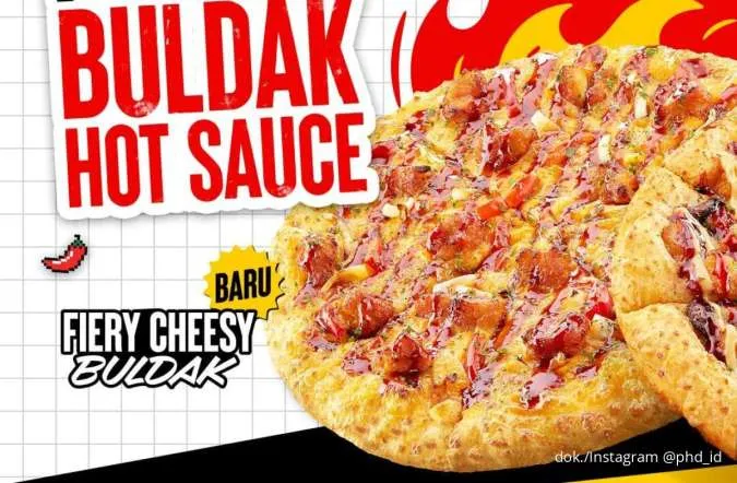 Baru, Promo PHD Pizza Buldak Hot Sauce Sensasi Pedas ala Korea Mulai Rp 79.000