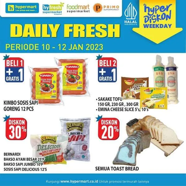Harga Promo Hypermart 10-12 Januari 2023, Promo Hyper Diskon Weekday