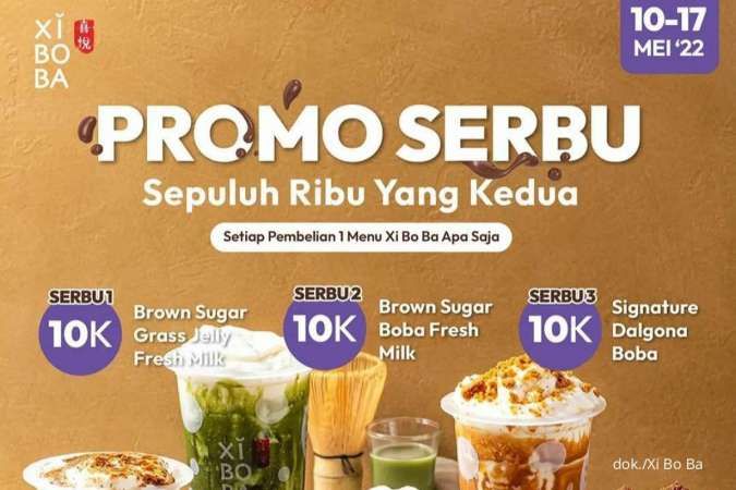 Promo Xi Bo Ba 10-17 Mei 2022, Ada Promo Serbu Rp 10.000 pada Pembelian Minuman Kedua