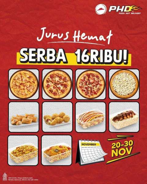 Promo Pizza Hut Delivery Terbaru Hemat Serba Rp 16.000-an