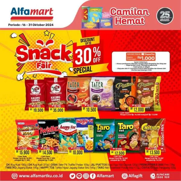 Promo Alfamart Snack Fair Periode 16-31 Oktober 2024