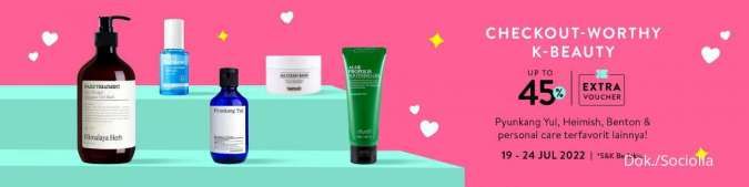 Promo Sociolla 19-24 Juli 2022, Diskon s/d 45% untuk Belanja Hemat Skincare Korea