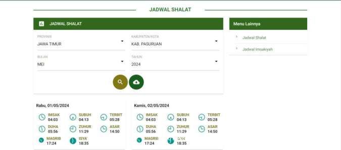 Jadwal Sholat dan Adzan Magrib Kabupaten Pasuruan Hari Ini Senin (6/5) 2024