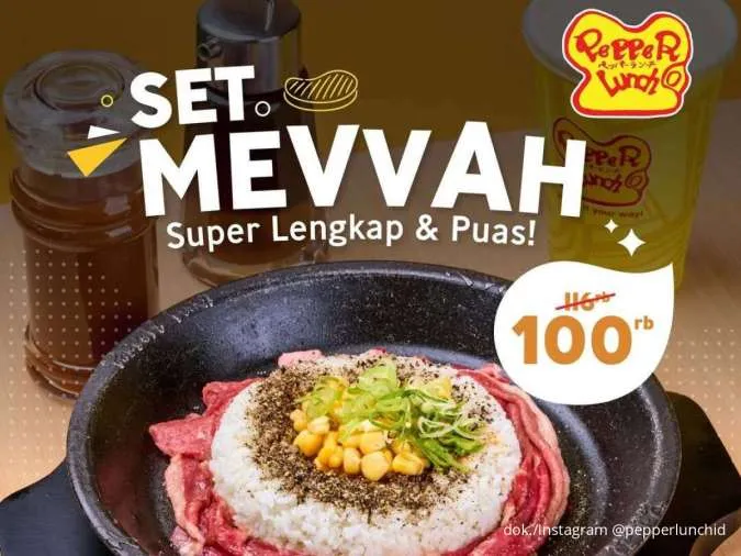 Promo Pepper Lunch Set Mevvah Desember 2025, 3 Paket Ekonomis Mulai Rp 100.000