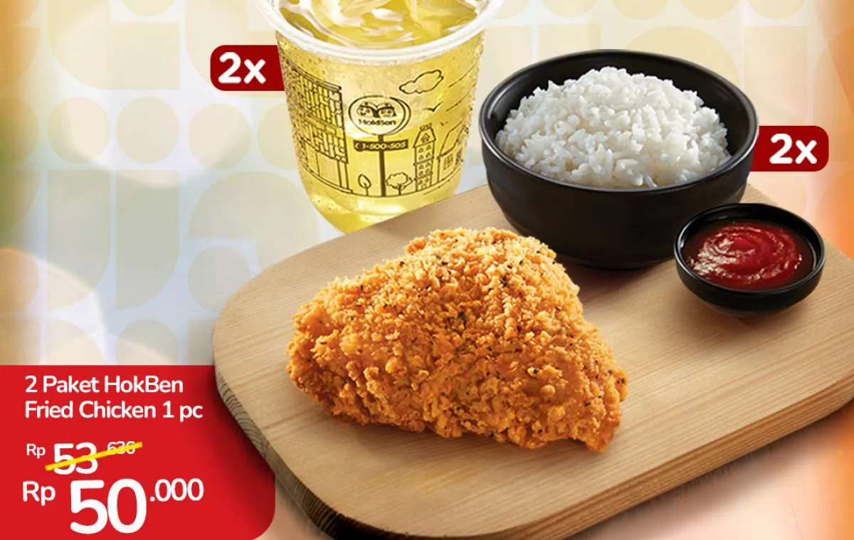 Promo HokBen Fried Chicken Januari 2026, Mulai Rp 22.000-an Per Orang