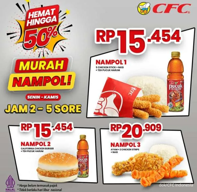 Promo cfc paket murah nampol terbaru diskon 50%