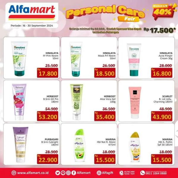 Promo Alfamart Personal Care Fair Diskon s/d 40% Periode 16-30 September 2024