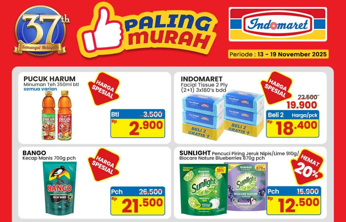 Promo Indomaret Murah 13-19 November 2025, Sunlight & Bango Harga Spesial