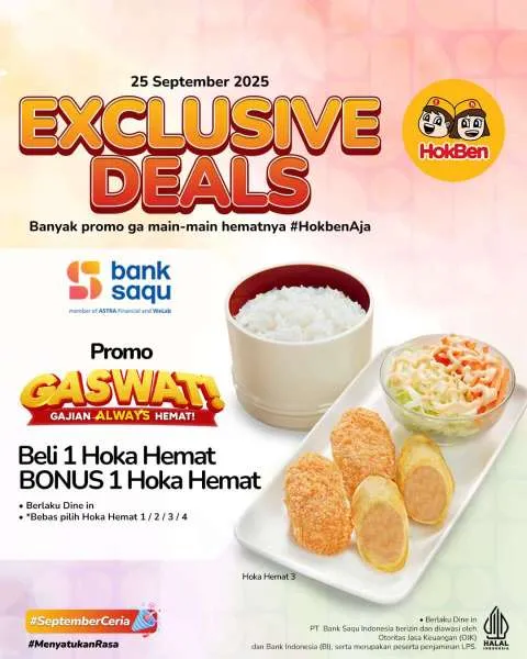 Promo HokBen Gaswat Bank Saqu 25 September 2025