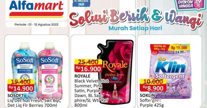 Promo Alfamart Terbaru Sampai 15 Agustus 2023, Produk Home Care Diskon Besar