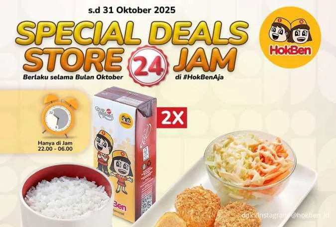 Lapar Tengah Malam? Ada Promo HokBen Special Deals 24 Jam Makan Berdua Hemat
