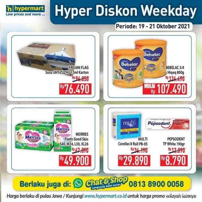 Katalog Promo Hypermart Hyper Diskon Weekday Periode 19-21 Oktober 2021
