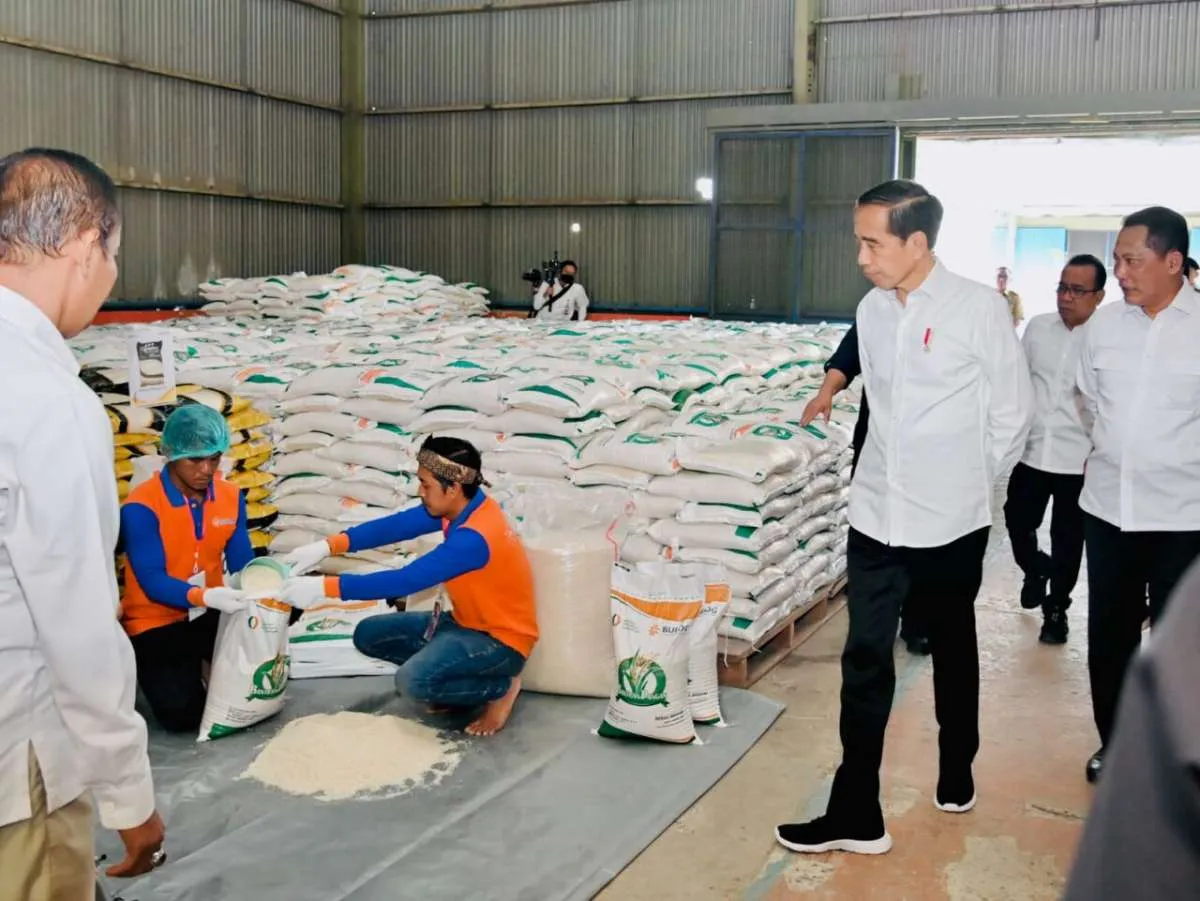 Tinjau Gudang Bulog, Jokowi: Stok Beras Ada, Tak Perlu Khawatir 