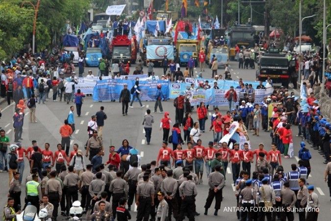 Hari ini, ribuan buruh serbu Jakarta  